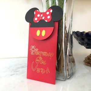Personalized & Customized Disney Minnie Mouse Birthday Girl Gift Money Envelope